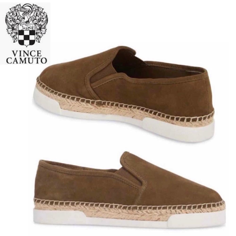 Vince Camuto Suede Olive Green Slip-On Sneaker